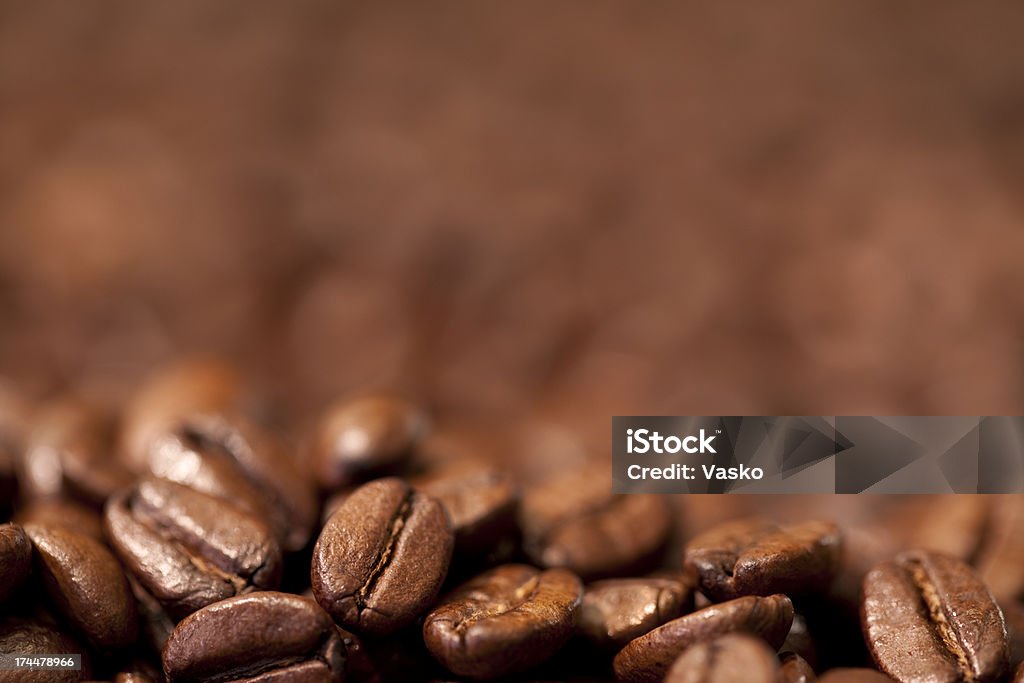 Coffee Beans Picture of coffee beans. Image has shallow depth of field. Addiction Stock Photo