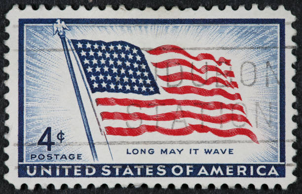 istock Vintage 1957 US stamp 174479187