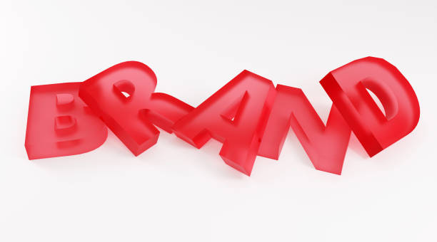 istock Luxury glowing inscription brand on grey podium, soft light, smooth background, 3d rendering 1744810556