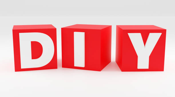 istock Luxury inscription DIY on grey podium, soft light, smooth background, 3d rendering 1744815621