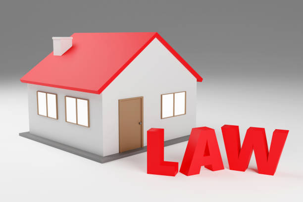 istock 3d render sign law on red cubes and light background. Simple minimalism concept. 1744816760