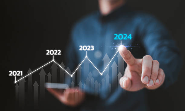 istock 2024 business growth, new year marketing plan continue to increase return. Development to success and motivation in 2024, Planning, opportunity, challenge and business strategy in new year. 1744820531