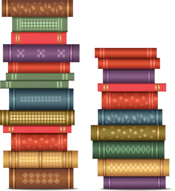 Vector illustration of Books stack