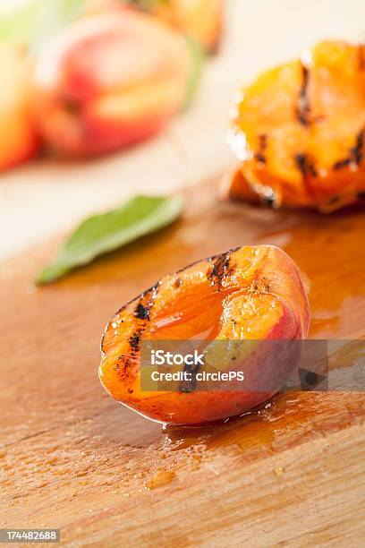 Apricot Grilled Stock Photo - Download Image Now - Grilled, Peach, Apricot