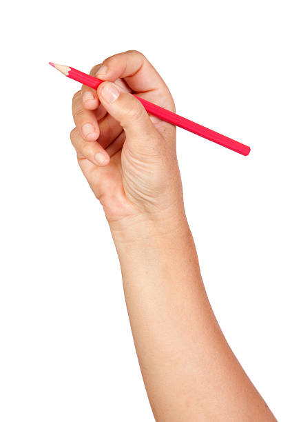 istock Caucasian hand with red pencil 174482729