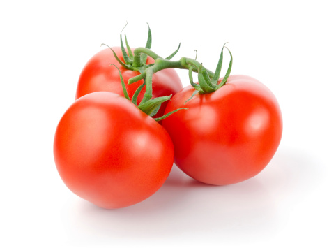 Fresh Tomatoes on White Background
