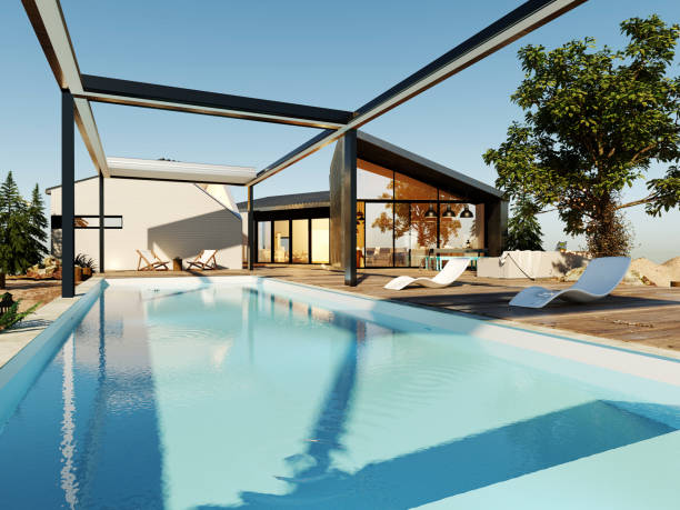 istock 3d render of house backyard with pergola 1744840479