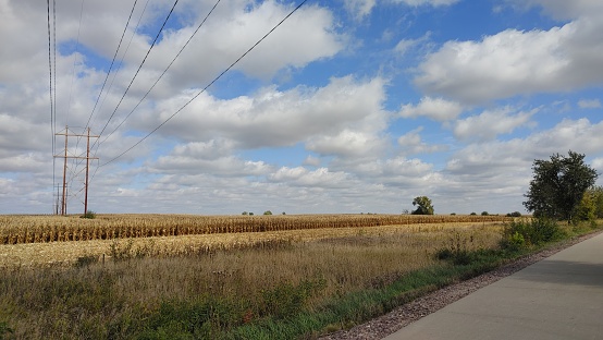 Walking path views in midwestern Iowa Fall