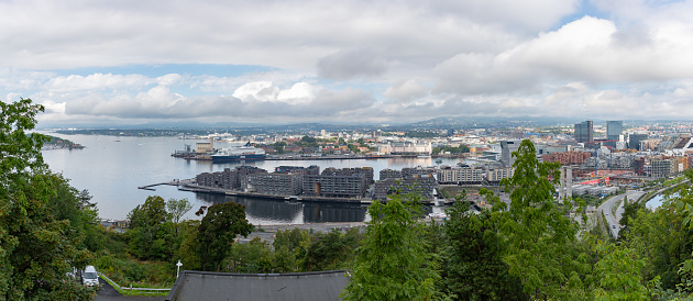 A picture of the downtown or Old Oslo district, also named as Gamle Oslo.