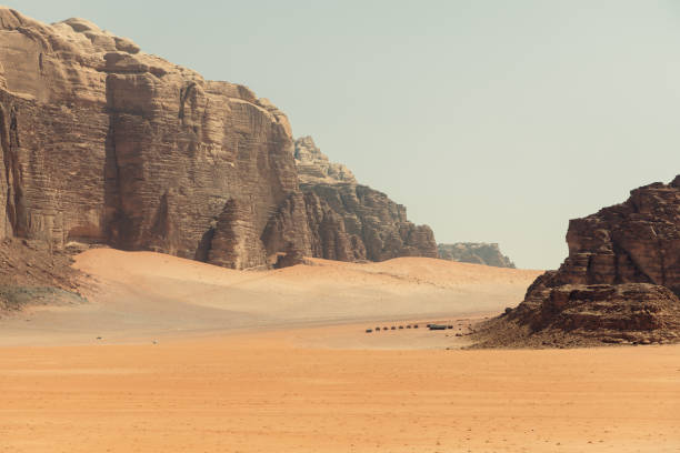istock Red Sand view of scenary Wadi Rum Desert in Jordan. 1744889459