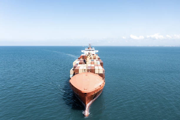 istock Aerial view of Cargo Container ship at sea 1744897327