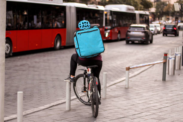 istock Food delivery courier 1744906758
