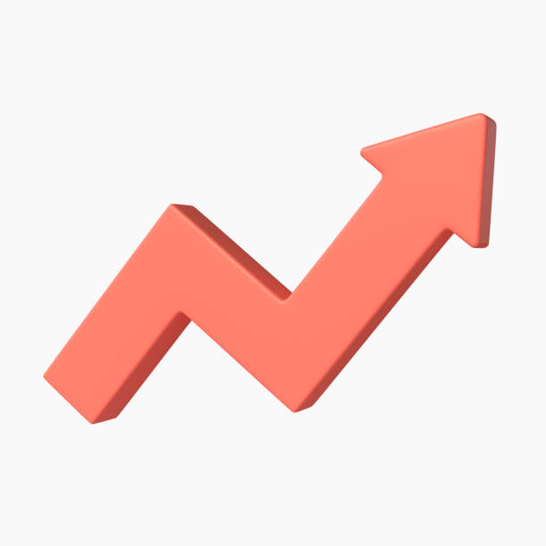 istock 3D icon of a red arrow graph growing upward. business, finance and analytics. 3d rendering 1744909977