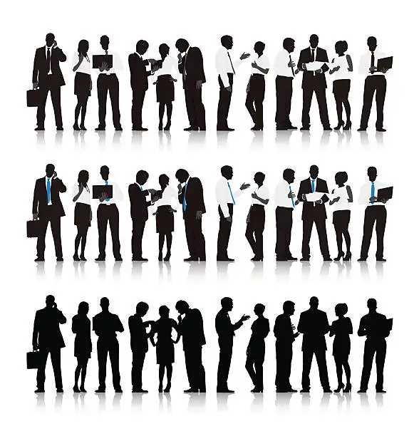 Vector illustration of Vector of Multi-ethnic Business people