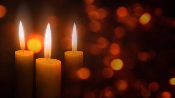 istock Candles in the Christmas Lights 1744926060