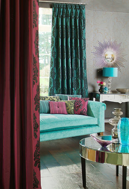 istock Interior of three seater sofa in living room 174496562