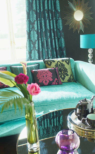 istock Interior of three seater sofa in living room 174496620