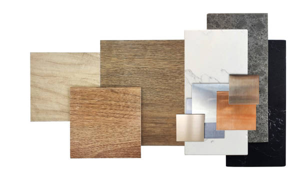 istock wood, artificial stone, stainless texture. ceramic tiles, quartz, metallic samples isolated on background with clipping path. texture of modern surface decorating for interior design. 1744978458