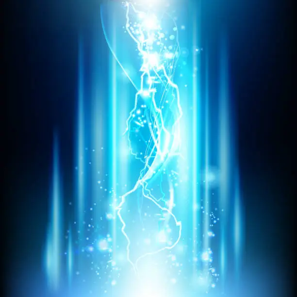 Vector illustration of lightning abstract background