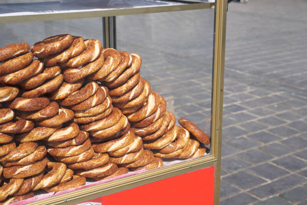 istock Turkish Bagel Simit selling at taqsim square in a van 1745002534
