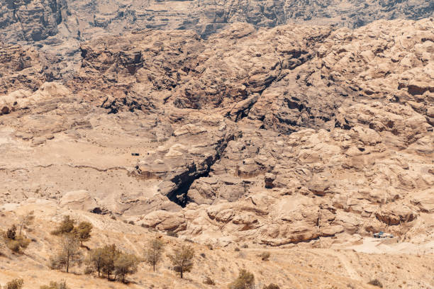 Ad Deir - monumental building carved out of rock in the ancient Jordanian city of Petra, Jordan