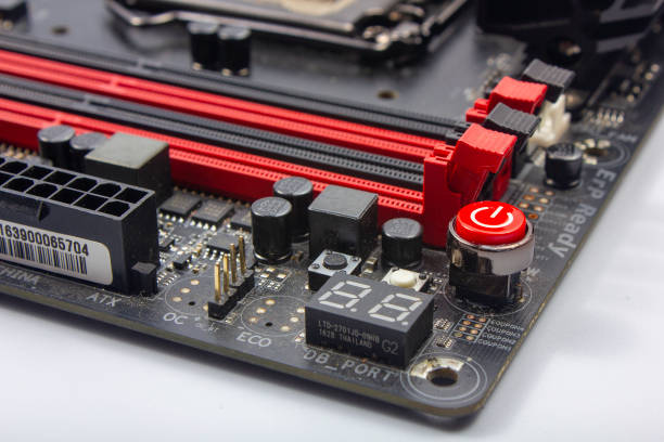 istock Gaming motherboard on white background 1745015441
