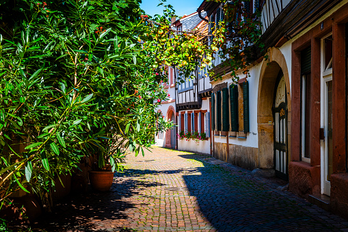 old street in Neustadt an der Weinstrasse in Rhineland-Palatinate in Germany