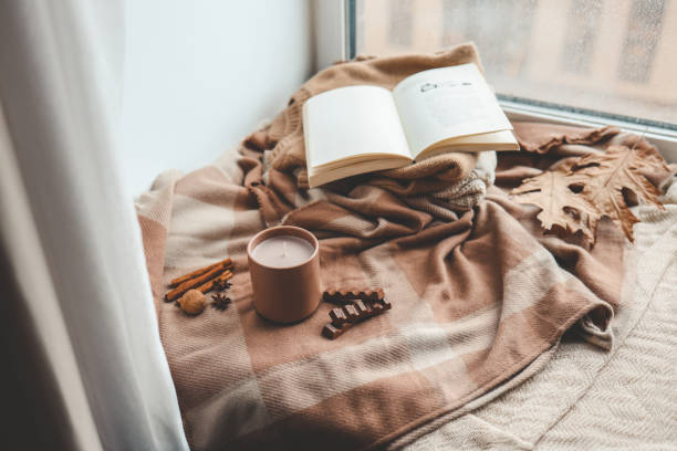 istock Autumn composition on the windowsill in a home interior 1745025866