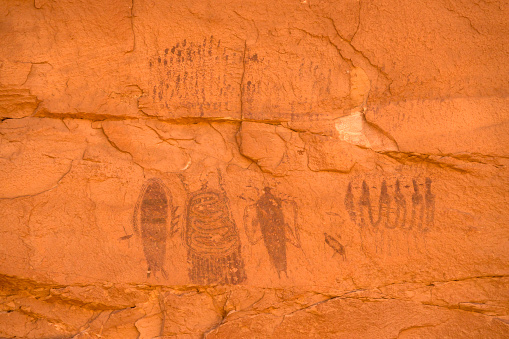 Indian Petroglyphs, reservation national park, Utah, United States