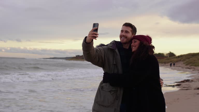 Couple at the Beach on a Staycation