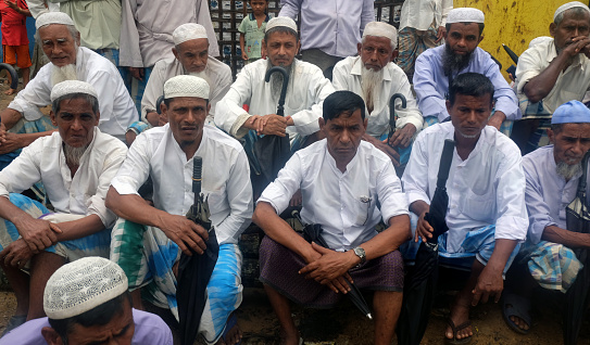 Thousand  of Rohingya refugees gathered for a rally marking the 6th anniversary of \