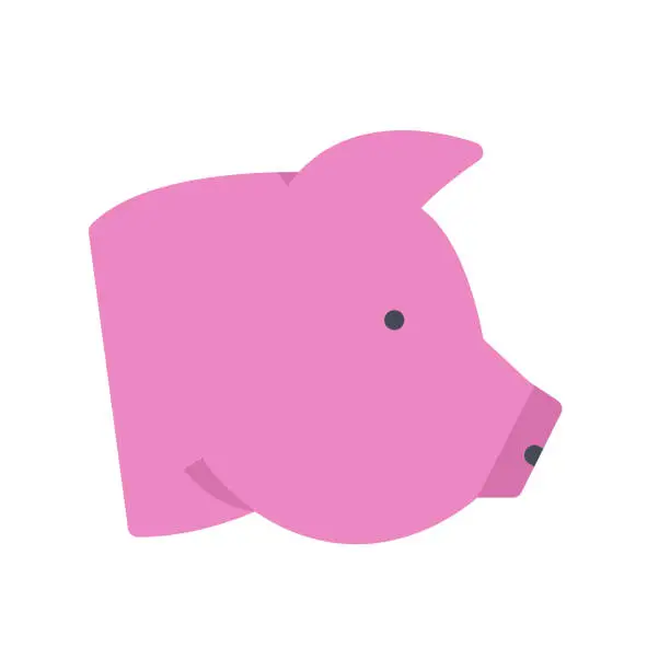 Vector illustration of design vector image icons pig