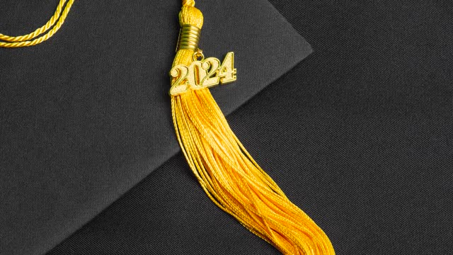2024 Graduation Charm on Gold Tassel