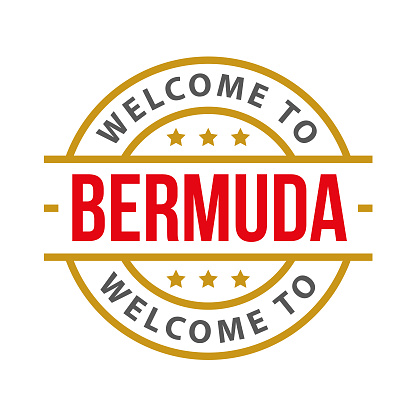 Welcome to Bermuda. Vector Stamp with text isolated on white background, Icon, Illustration, Emblem, Label, Badge