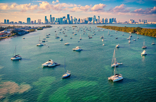 Panoramic Drone View of Fort Lauderdale Beach