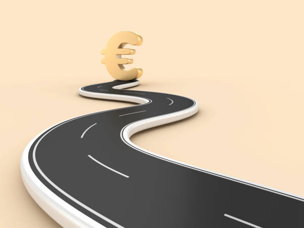 istock Winding 3D Road with Euro Symbol 1745200427