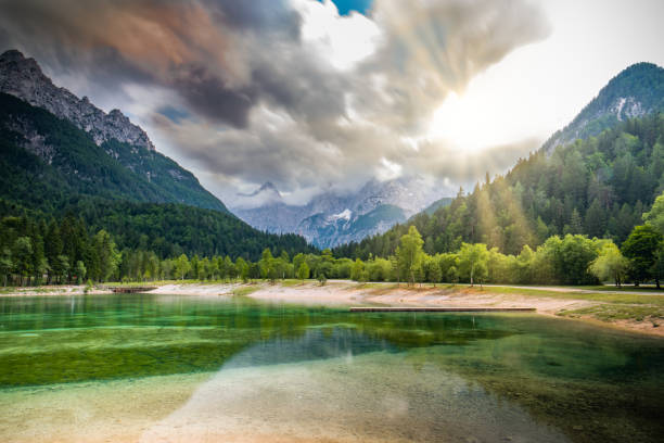 jasne wody - lake bohinj zdjęcia i obrazy z banku zdjęć