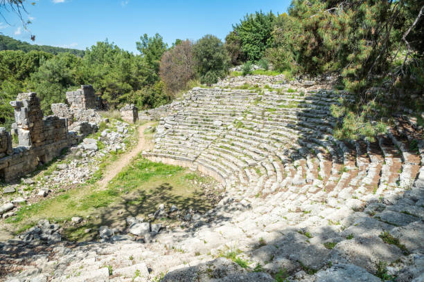 istock Ruined amphitheatre at Phaselis ancient site in Antalya, Turkey. 1745244737