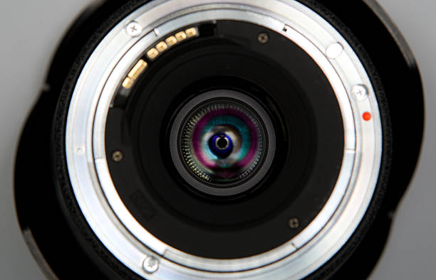 istock Rear element of a super wide SLR zoom lens 174530328