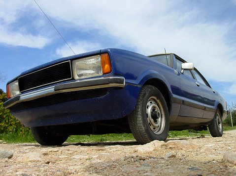 70s blue car.  FORD TAUNUS 1.3L 1978