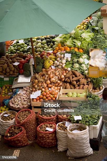Market Stall In Madeira Stock Photo - Download Image Now - Atlantic Islands, Copy Space, Crop - Plant