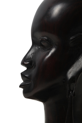 Girl Ebony profile. This is a souvenir of Kenya of ebony statue. I bought this statue in 1987 in road near Masai Mara, Kenya.