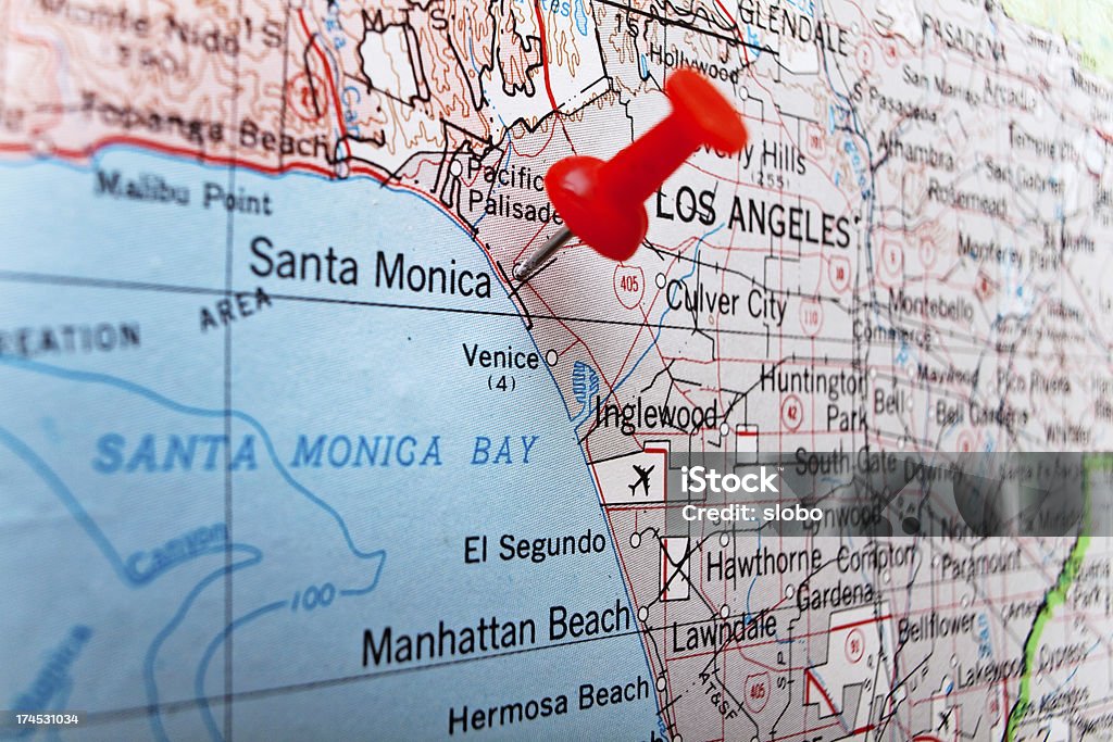 サ��ンタモニカ・ホテルロサンゼルス - 地図のロイヤリティフリーストックフォト