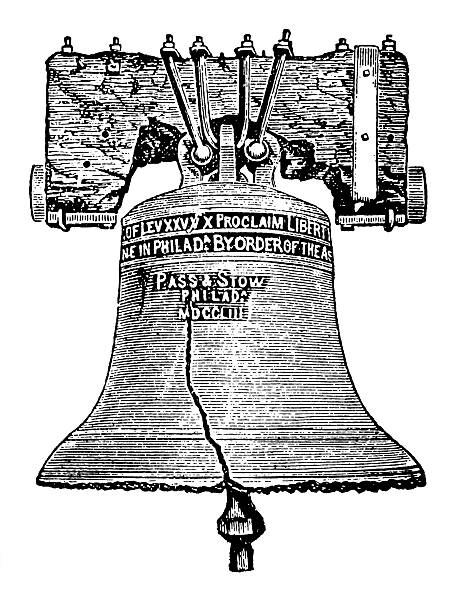 колокол свободы - liberty bell stock illustrations