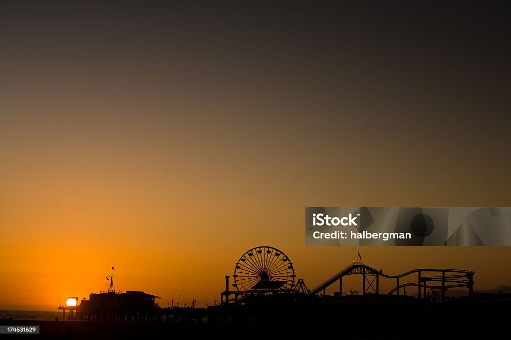 Santa Monica Пристань - Стоковые фото Американские горки роялти-фри