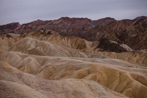 Vast wilderness of Death Valley, near the famous Zabriskie point.