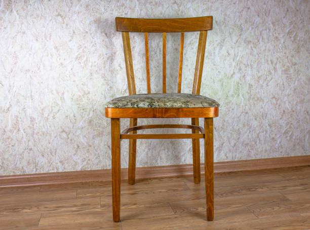 istock Old wooden chair with a back. 1745385187