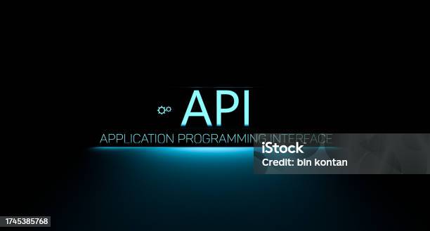 Sign Board Api Api Application Programming Interface Text Concept Neon Api With Gear ...