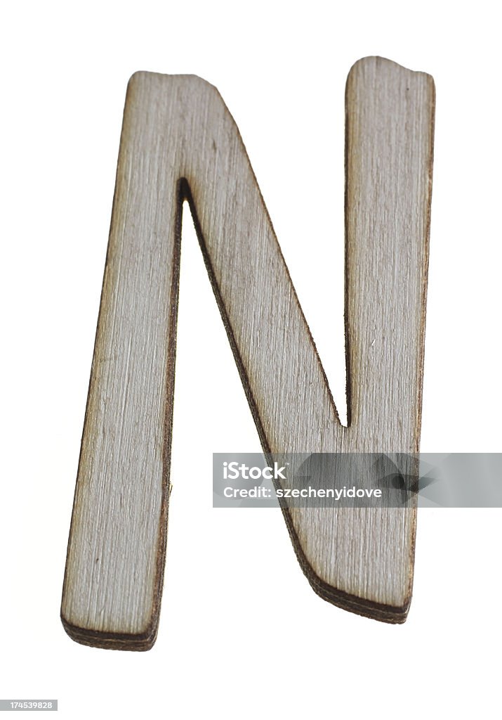 Treen Capital Letter N - Lizenzfrei Alphabet Stock-Foto