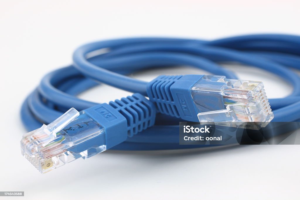 Network connection plug Cable Stock Photo